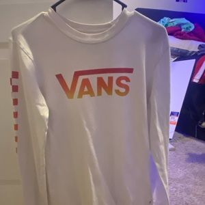 vans red and orange ombré long sleeve